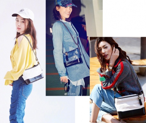 杨幂刘雯抢背Chanel爆款手袋